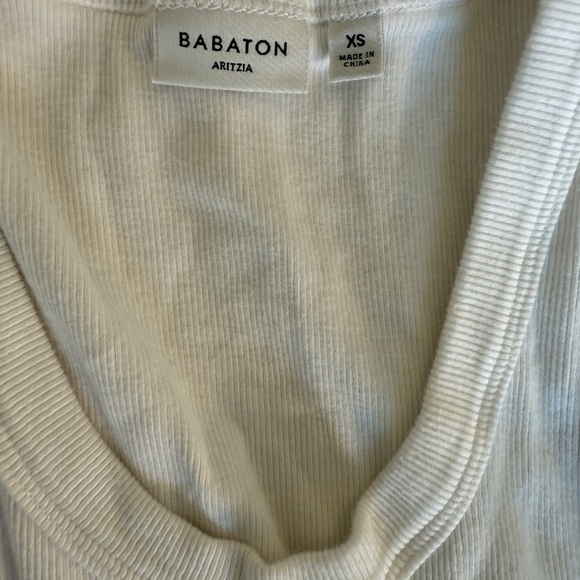 Babaton White Ribbed Tank Top - Picture 3 of 3